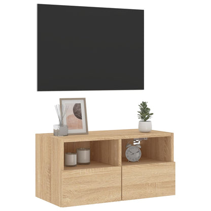 TV-Wandschrank Sonoma-Eiche 60x30x30 cm Holzwerkstoff - Pazzar.ch