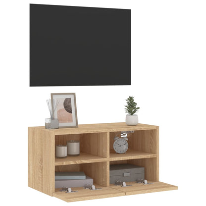 TV-Wandschrank Sonoma-Eiche 60x30x30 cm Holzwerkstoff - Pazzar.ch