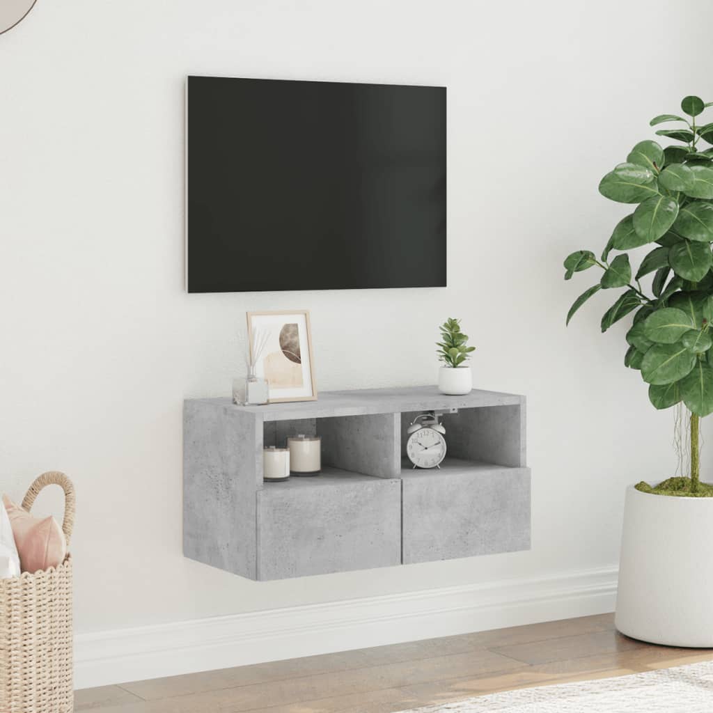 TV-Wandschrank Betongrau 60x30x30 cm Holzwerkstoff - Pazzar.ch