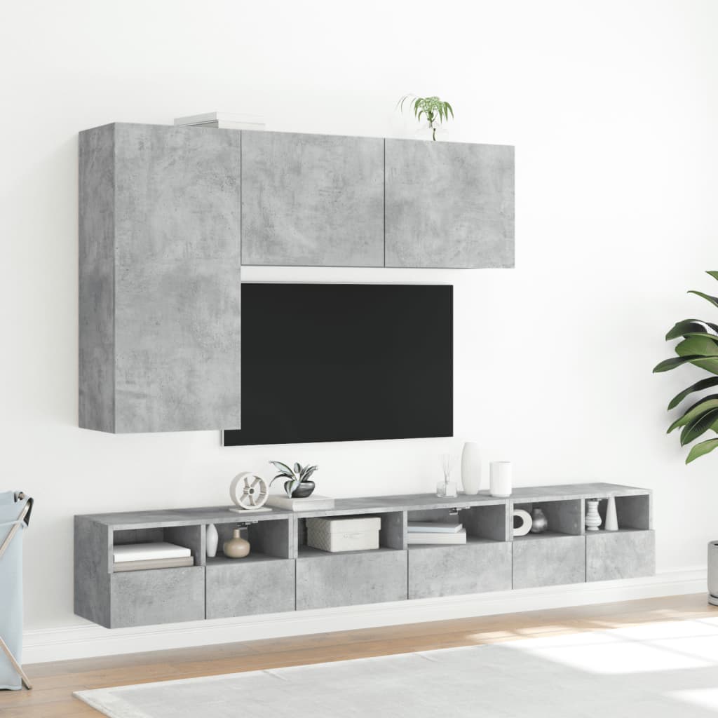 TV-Wandschrank Betongrau 60x30x30 cm Holzwerkstoff - Pazzar.ch