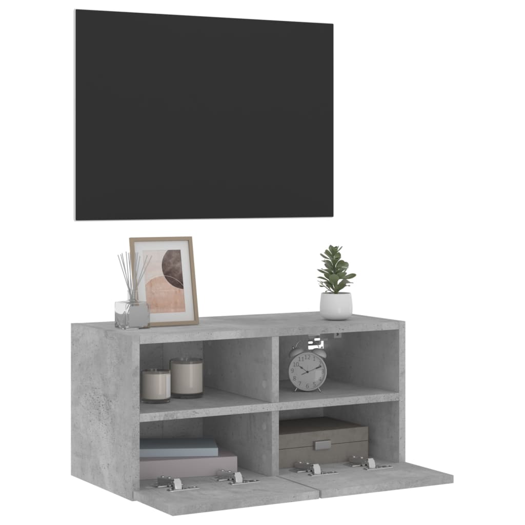 TV-Wandschrank Betongrau 60x30x30 cm Holzwerkstoff - Pazzar.ch