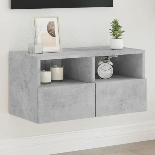 TV-Wandschrank Betongrau 60x30x30 cm Holzwerkstoff - Pazzar.ch