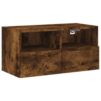 TV-Wandschrank Räuchereiche 60x30x30 cm Holzwerkstoff - Pazzar.ch