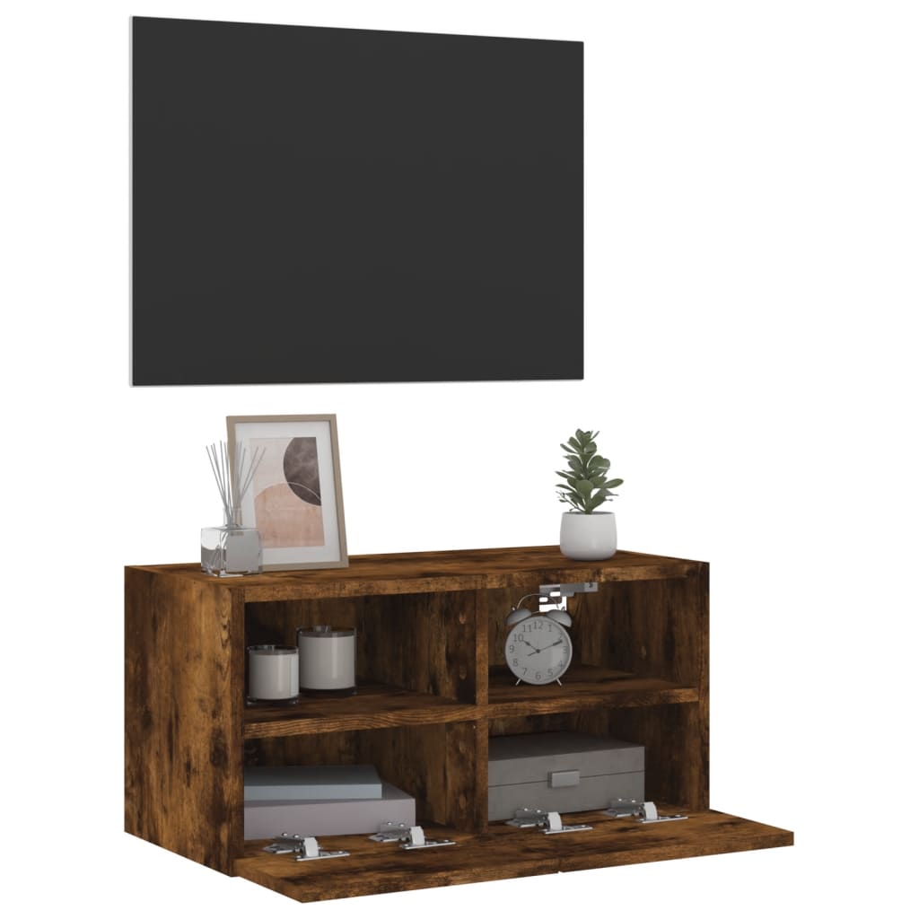 TV-Wandschrank Räuchereiche 60x30x30 cm Holzwerkstoff - Pazzar.ch