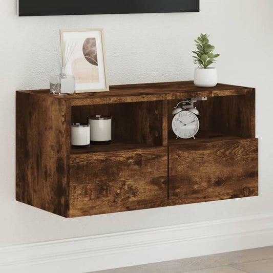 TV-Wandschrank Räuchereiche 60x30x30 cm Holzwerkstoff - Pazzar.ch