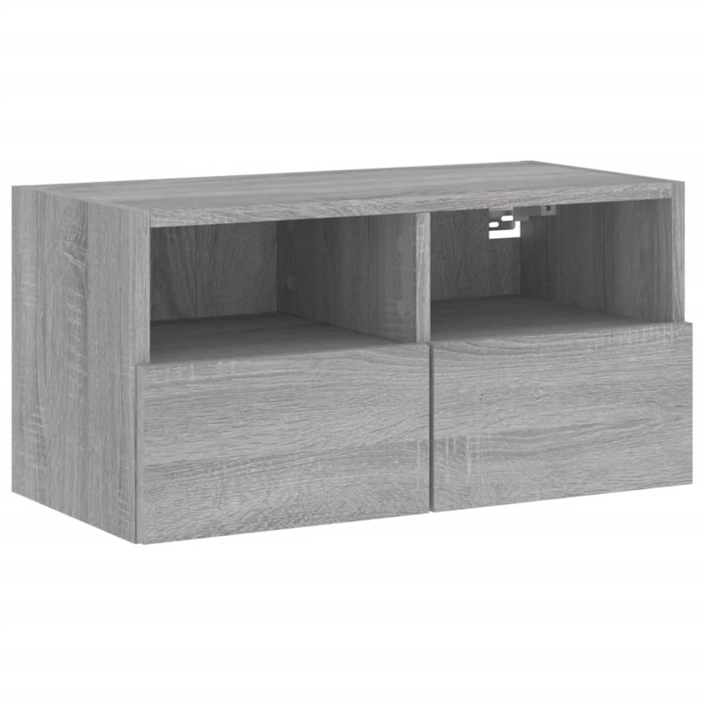 TV-Wandschrank Grau Sonoma 60x30x30 cm Holzwerkstoff - Pazzar.ch