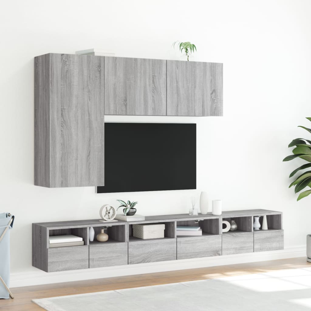 TV-Wandschrank Grau Sonoma 60x30x30 cm Holzwerkstoff - Pazzar.ch