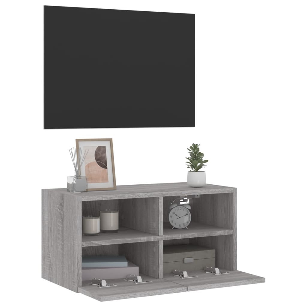 TV-Wandschrank Grau Sonoma 60x30x30 cm Holzwerkstoff - Pazzar.ch