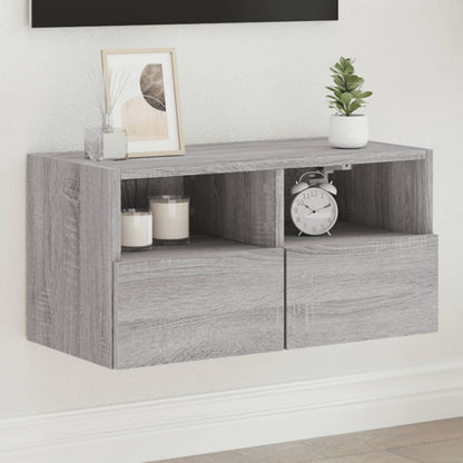 TV-Wandschrank Grau Sonoma 60x30x30 cm Holzwerkstoff - Pazzar.ch