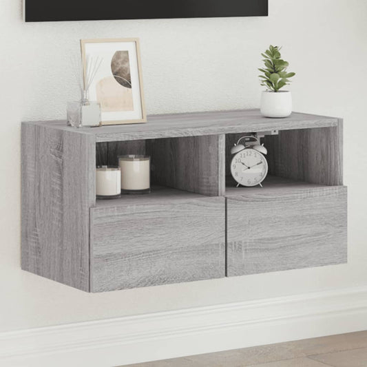 TV-Wandschrank Grau Sonoma 60x30x30 cm Holzwerkstoff - Pazzar.ch