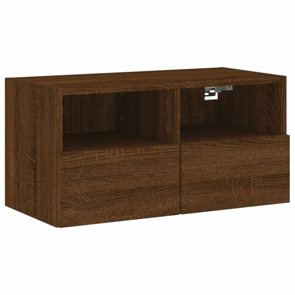 TV-Wandschrank Braun Eiche-Optik 60x30x30 cm Holzwerkstoff - Pazzar.ch