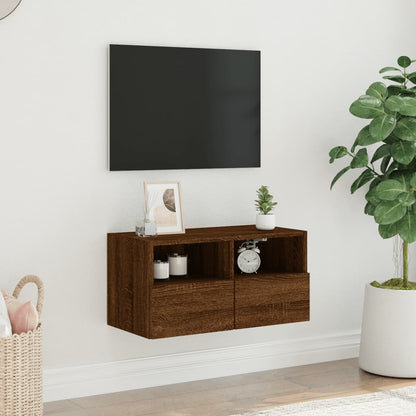 TV-Wandschrank Braun Eiche-Optik 60x30x30 cm Holzwerkstoff - Pazzar.ch