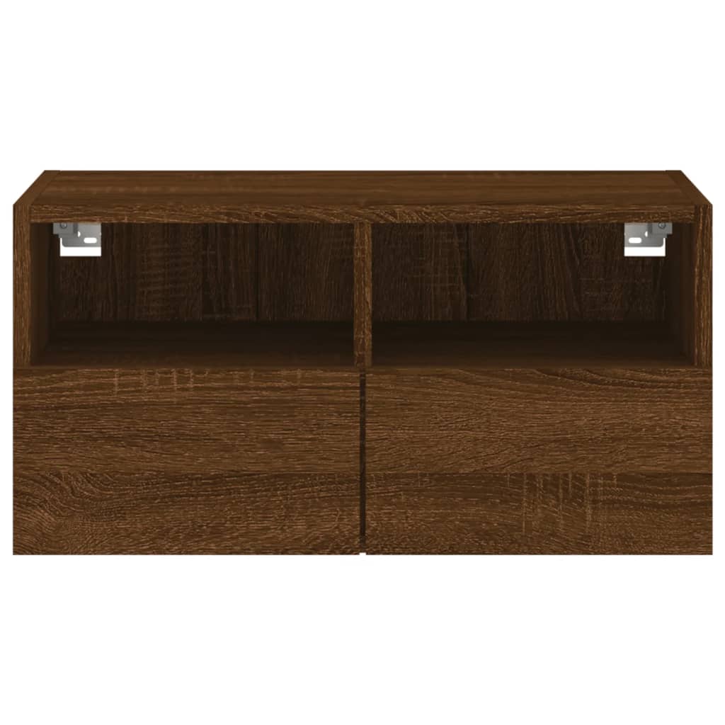 TV-Wandschrank Braun Eiche-Optik 60x30x30 cm Holzwerkstoff - Pazzar.ch
