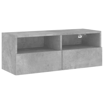 TV-Wandschrank Betongrau 80x30x30 cm Holzwerkstoff - Pazzar.ch