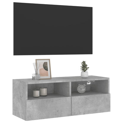 TV-Wandschrank Betongrau 80x30x30 cm Holzwerkstoff - Pazzar.ch