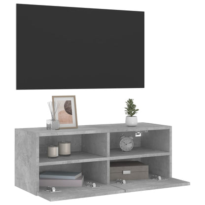 TV-Wandschrank Betongrau 80x30x30 cm Holzwerkstoff - Pazzar.ch