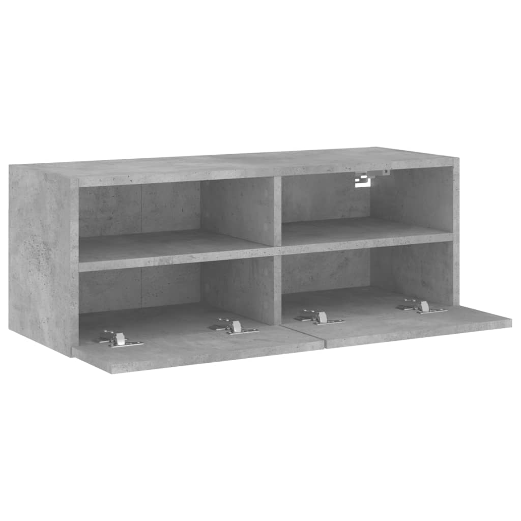 TV-Wandschrank Betongrau 80x30x30 cm Holzwerkstoff - Pazzar.ch