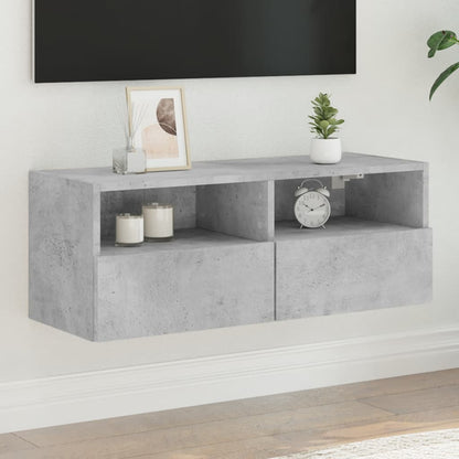 TV-Wandschrank Betongrau 80x30x30 cm Holzwerkstoff - Pazzar.ch