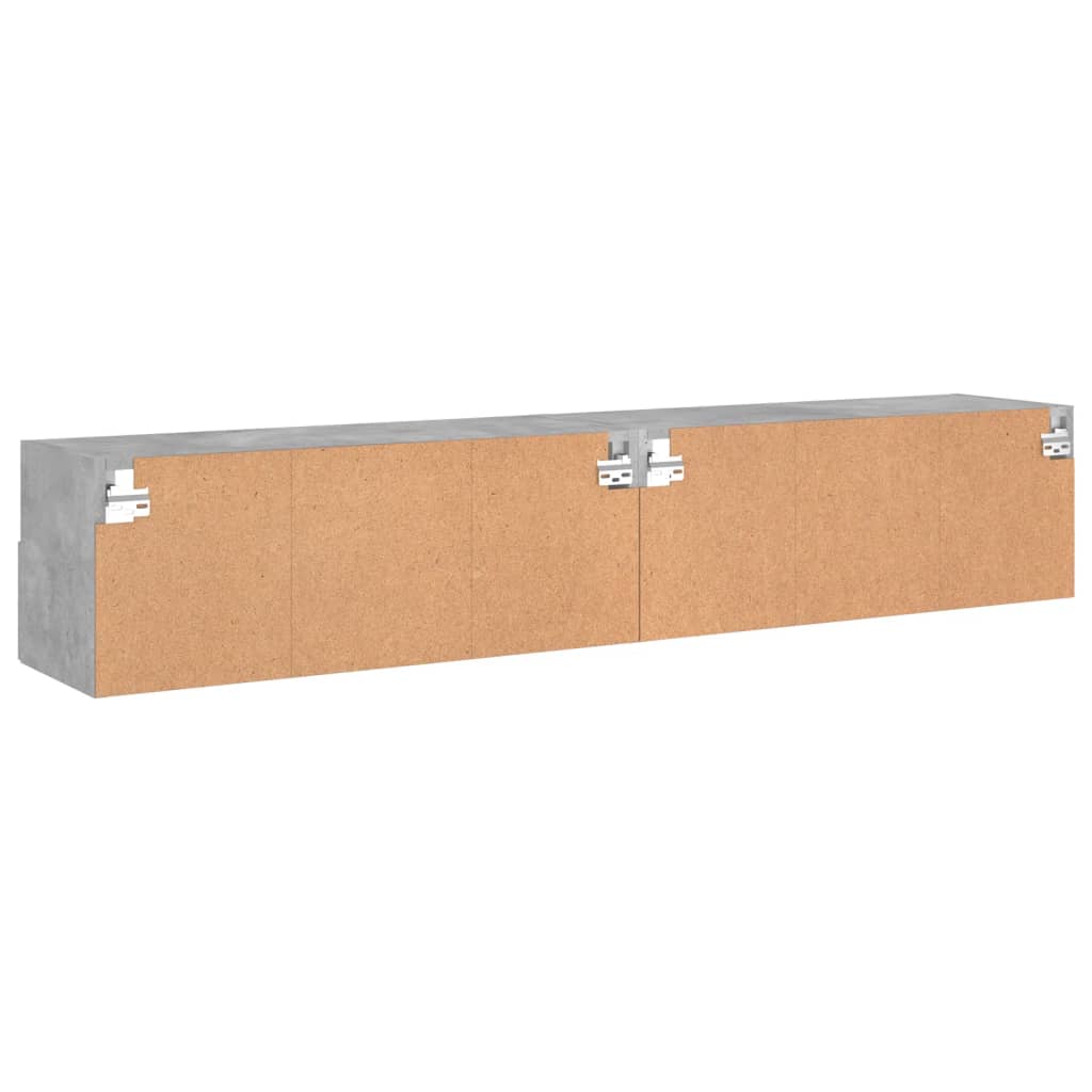 TV-Wandschränke 2 Stk. Betongrau 80x30x30 cm Holzwerkstoff - Pazzar.ch