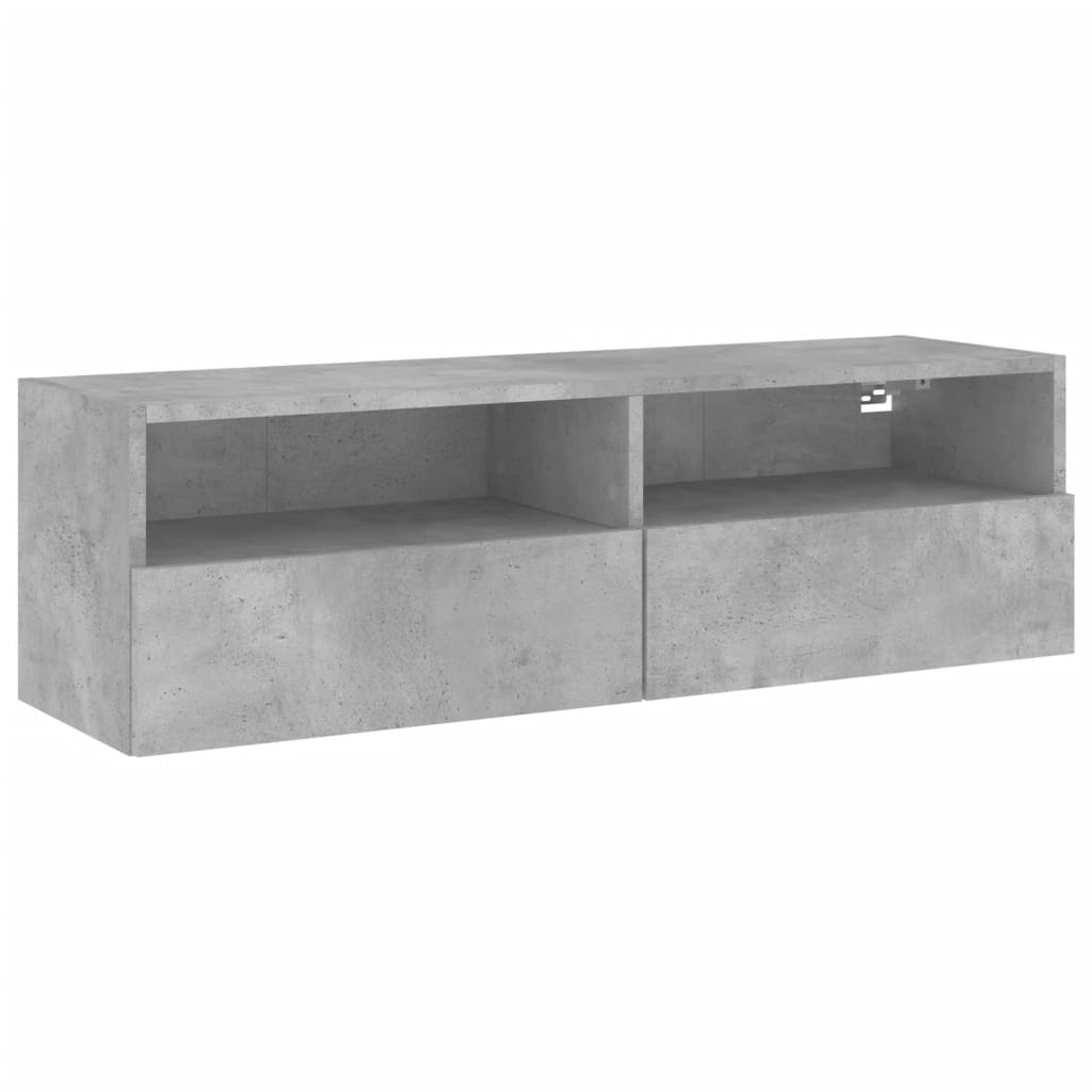 TV-Wandschrank Betongrau 100x30x30 cm Holzwerkstoff - Pazzar.ch