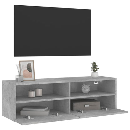 TV-Wandschrank Betongrau 100x30x30 cm Holzwerkstoff - Pazzar.ch