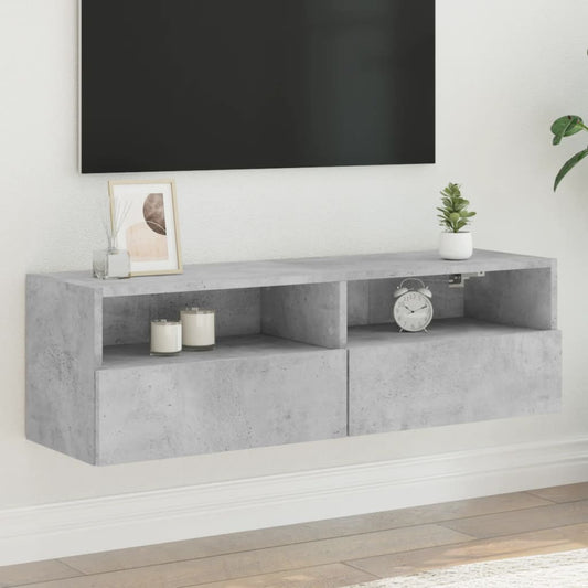 TV-Wandschrank Betongrau 100x30x30 cm Holzwerkstoff - Pazzar.ch