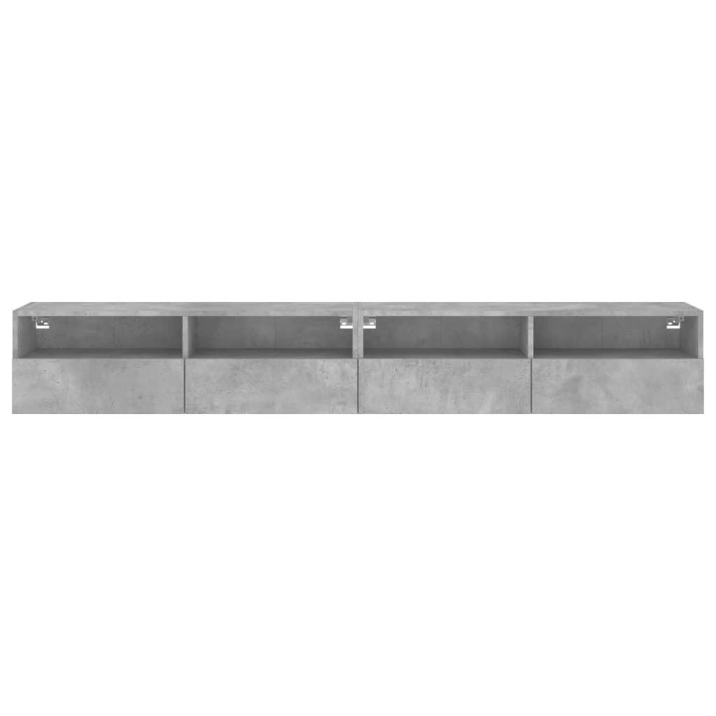 TV-Wandschränke 2 Stk. Betongrau 100x30x30 cm Holzwerkstoff - Pazzar.ch