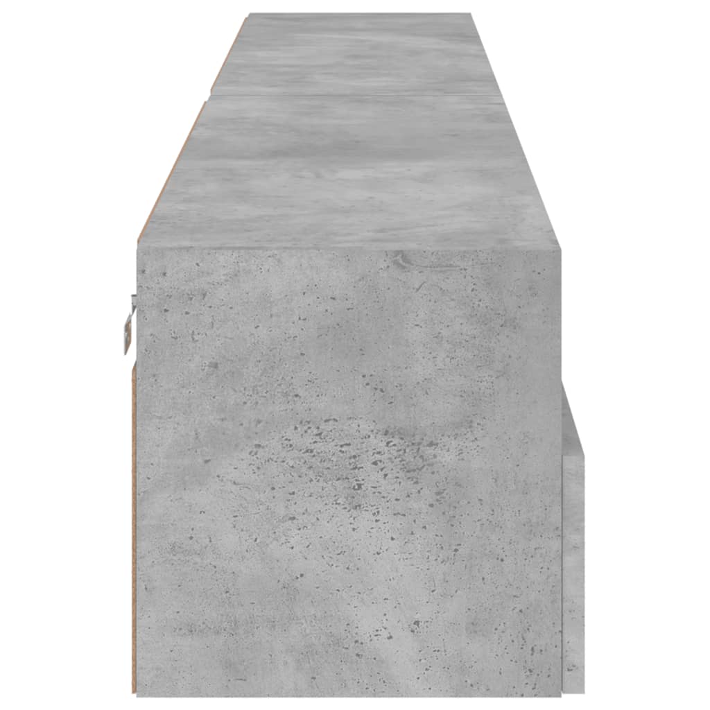 TV-Wandschränke 2 Stk. Betongrau 100x30x30 cm Holzwerkstoff - Pazzar.ch