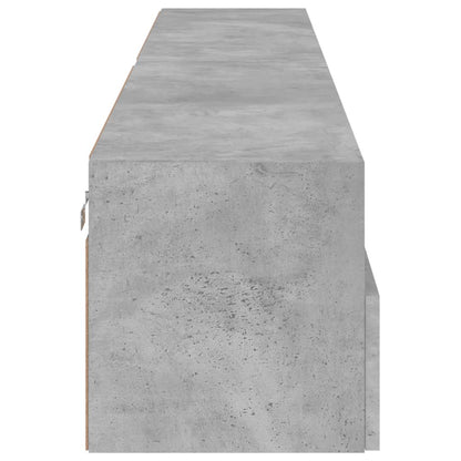 TV-Wandschränke 2 Stk. Betongrau 100x30x30 cm Holzwerkstoff - Pazzar.ch