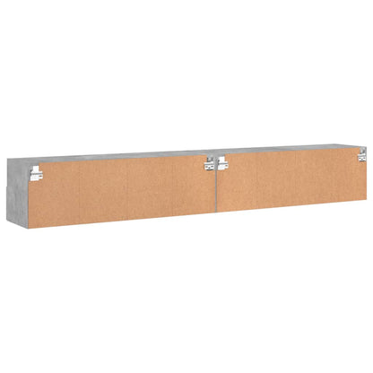 TV-Wandschränke 2 Stk. Betongrau 100x30x30 cm Holzwerkstoff - Pazzar.ch