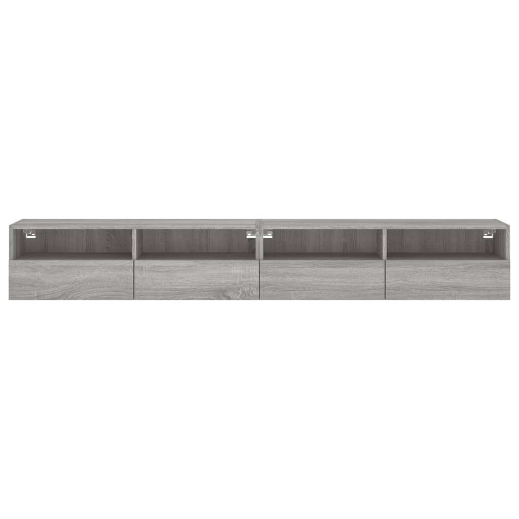 TV-Wandschränke 2 Stk. Grau Sonoma 100x30x30 cm Holzwerkstoff - Pazzar.ch
