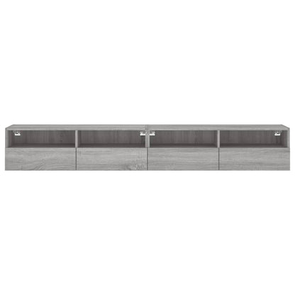 TV-Wandschränke 2 Stk. Grau Sonoma 100x30x30 cm Holzwerkstoff - Pazzar.ch