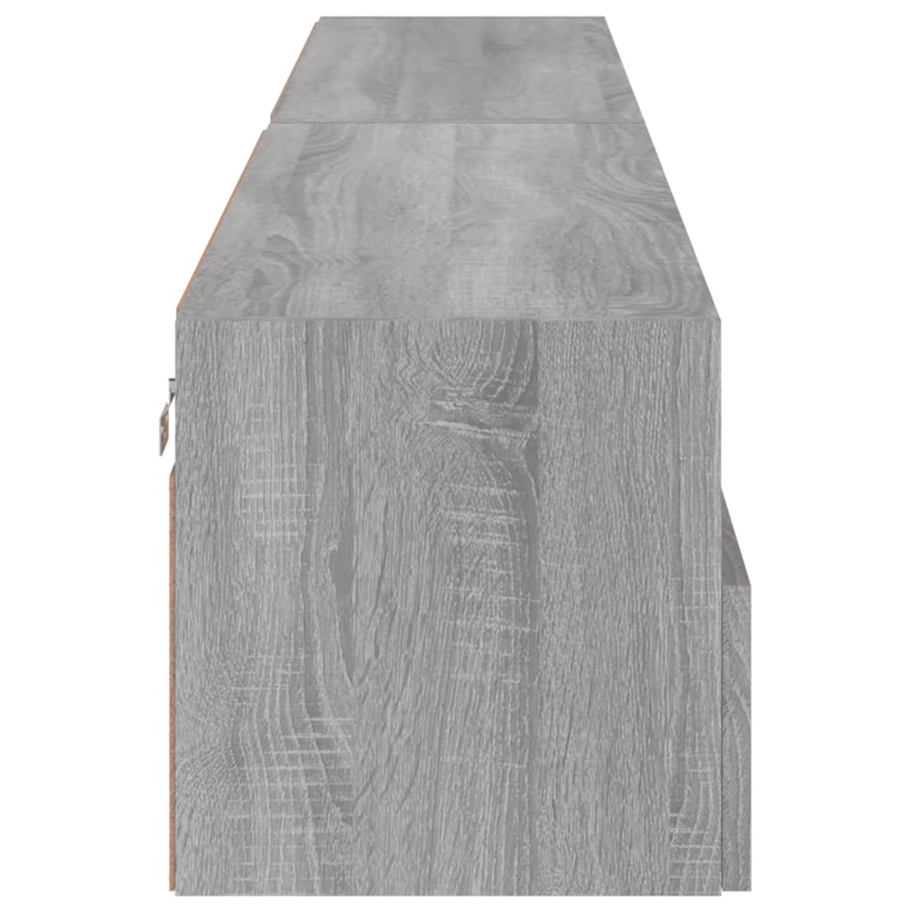 TV-Wandschränke 2 Stk. Grau Sonoma 100x30x30 cm Holzwerkstoff - Pazzar.ch