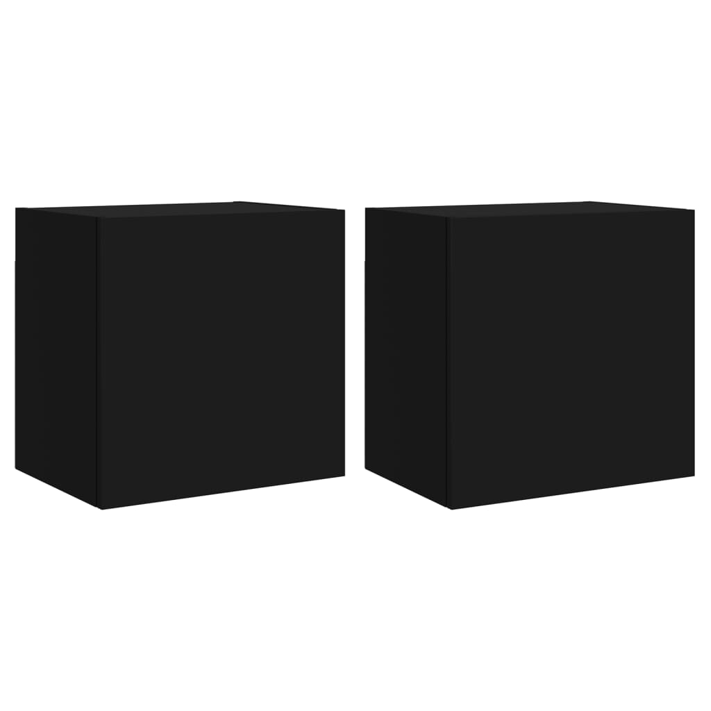 TV-Wandschränke 2 Stk. Schwarz 40,5x30x40 cm Holzwerkstoff - Pazzar.ch