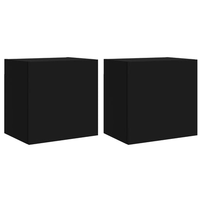 TV-Wandschränke 2 Stk. Schwarz 40,5x30x40 cm Holzwerkstoff - Pazzar.ch