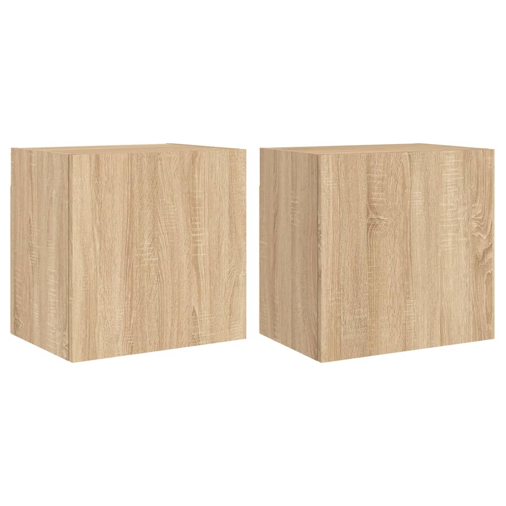 TV-Wandschränke 2 Stk. Sonoma-Eiche 40,5x30x40 cm Holzwerkstoff - Pazzar.ch