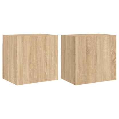 TV-Wandschränke 2 Stk. Sonoma-Eiche 40,5x30x40 cm Holzwerkstoff - Pazzar.ch