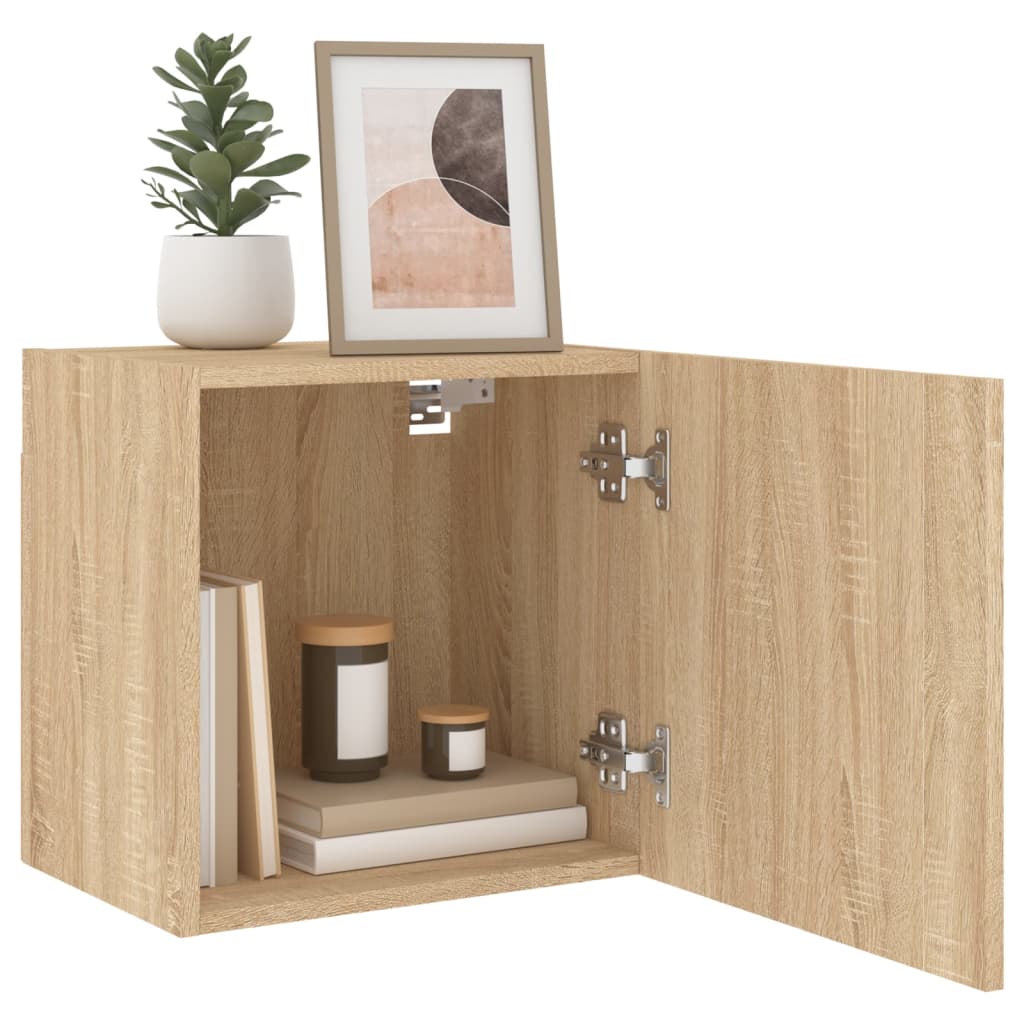TV-Wandschränke 2 Stk. Sonoma-Eiche 40,5x30x40 cm Holzwerkstoff - Pazzar.ch