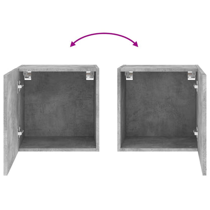 TV-Wandschränke 2 Stk. Betongrau 40,5x30x40 cm Holzwerkstoff - Pazzar.ch