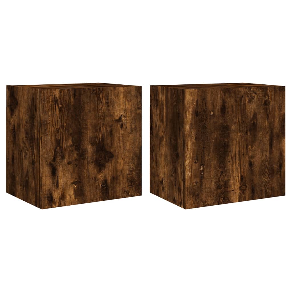 TV-Wandschränke 2 Stk. Räuchereiche 40,5x30x40 cm Holzwerkstoff - Pazzar.ch