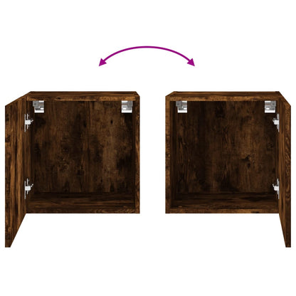TV-Wandschränke 2 Stk. Räuchereiche 40,5x30x40 cm Holzwerkstoff - Pazzar.ch