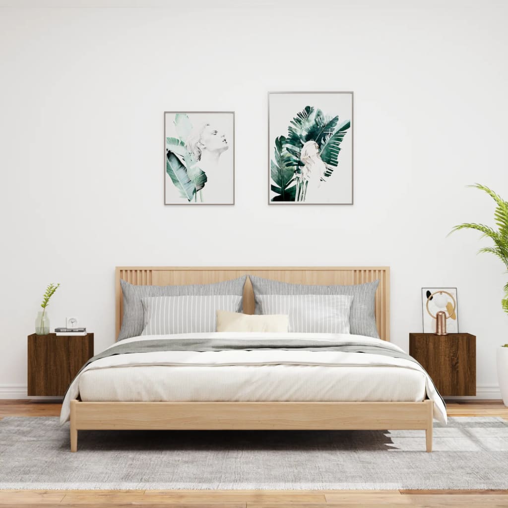 TV-Wandschränke 2 Stk. Braun Eiche-Optik 40,5x30x40 cm - Pazzar.ch