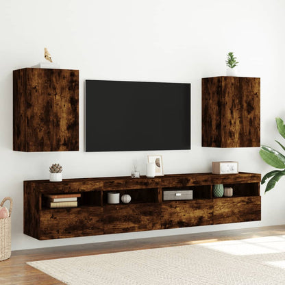 TV-Wandschrank Räuchereiche 40,5x30x60 cm Holzwerkstoff - Pazzar.ch