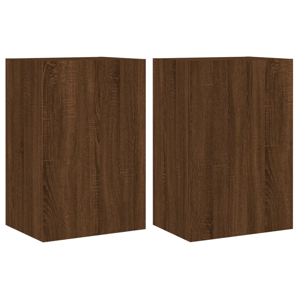 TV-Wandschränke 2 Stk. Braun Eiche-Optik 40,5x30x60 cm - Pazzar.ch