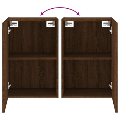 TV-Wandschränke 2 Stk. Braun Eiche-Optik 40,5x30x60 cm - Pazzar.ch