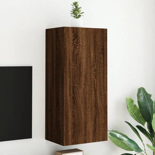 TV-Wandschrank Braun Eiche-Optik 40,5x30x90 cm Holzwerkstoff - Pazzar.ch