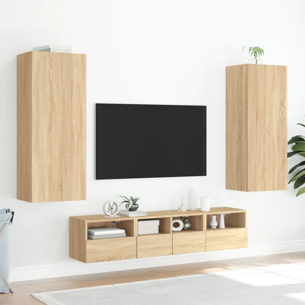 TV-Wandschrank Sonoma-Eiche 40,5x30x102 cm Holzwerkstoff - Pazzar.ch