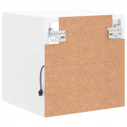 TV-Wandschränke mit LED-Leuchten 2 Stk. Weiß 30x28,5x30 cm - Pazzar.ch