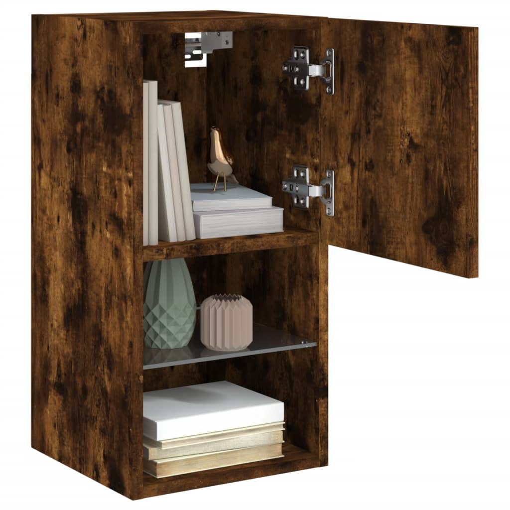 TV-Schrank mit LED-Leuchten Räuchereiche 30,5x30x60 cm - Pazzar.ch