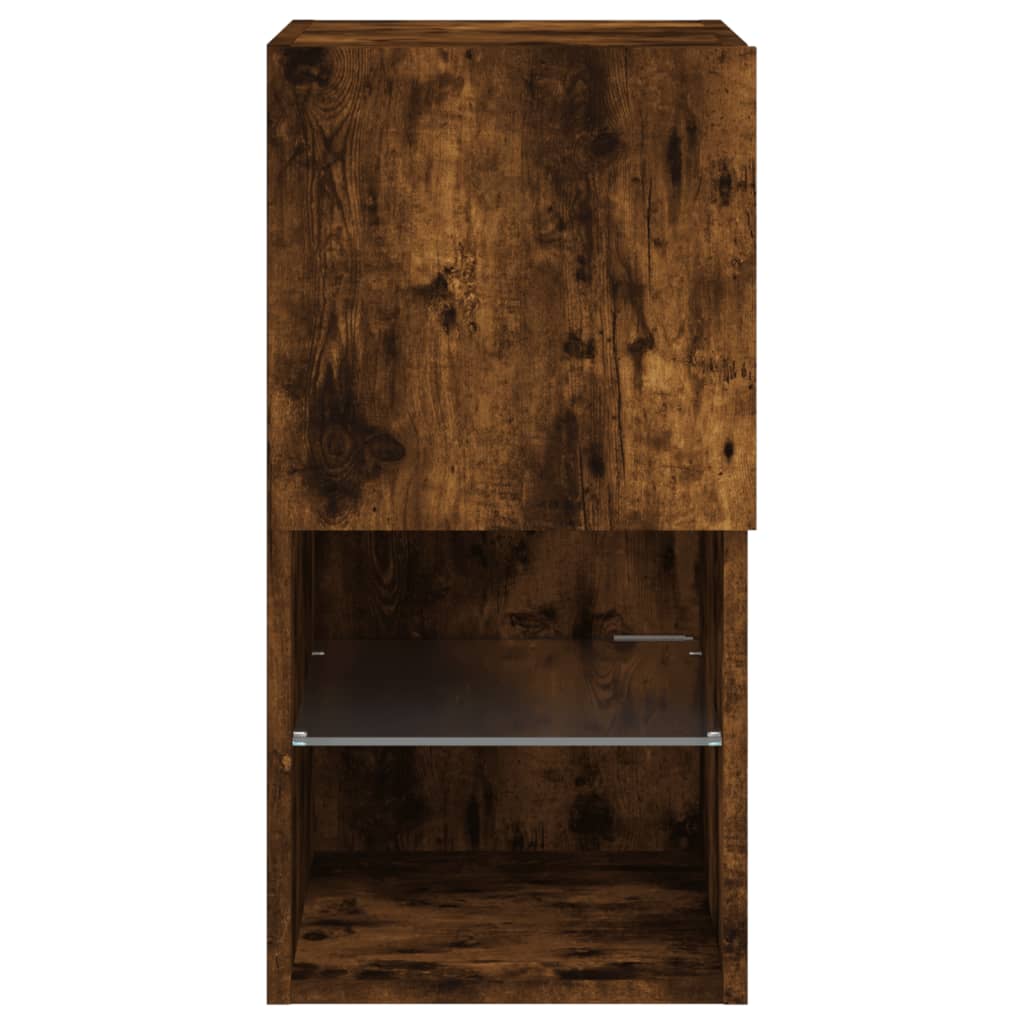 TV-Schrank mit LED-Leuchten Räuchereiche 30,5x30x60 cm - Pazzar.ch